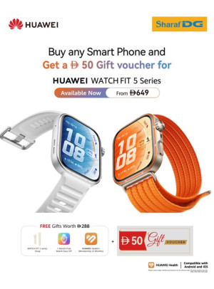 Get An AED 50 Gift Voucher For The HUAWEI Watch Fit 5